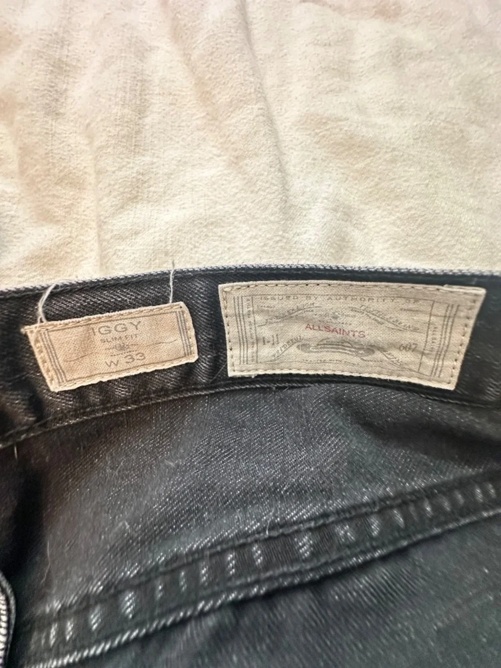 AllSaints Iggy Slim Washed Black Jeans Men's 33x30